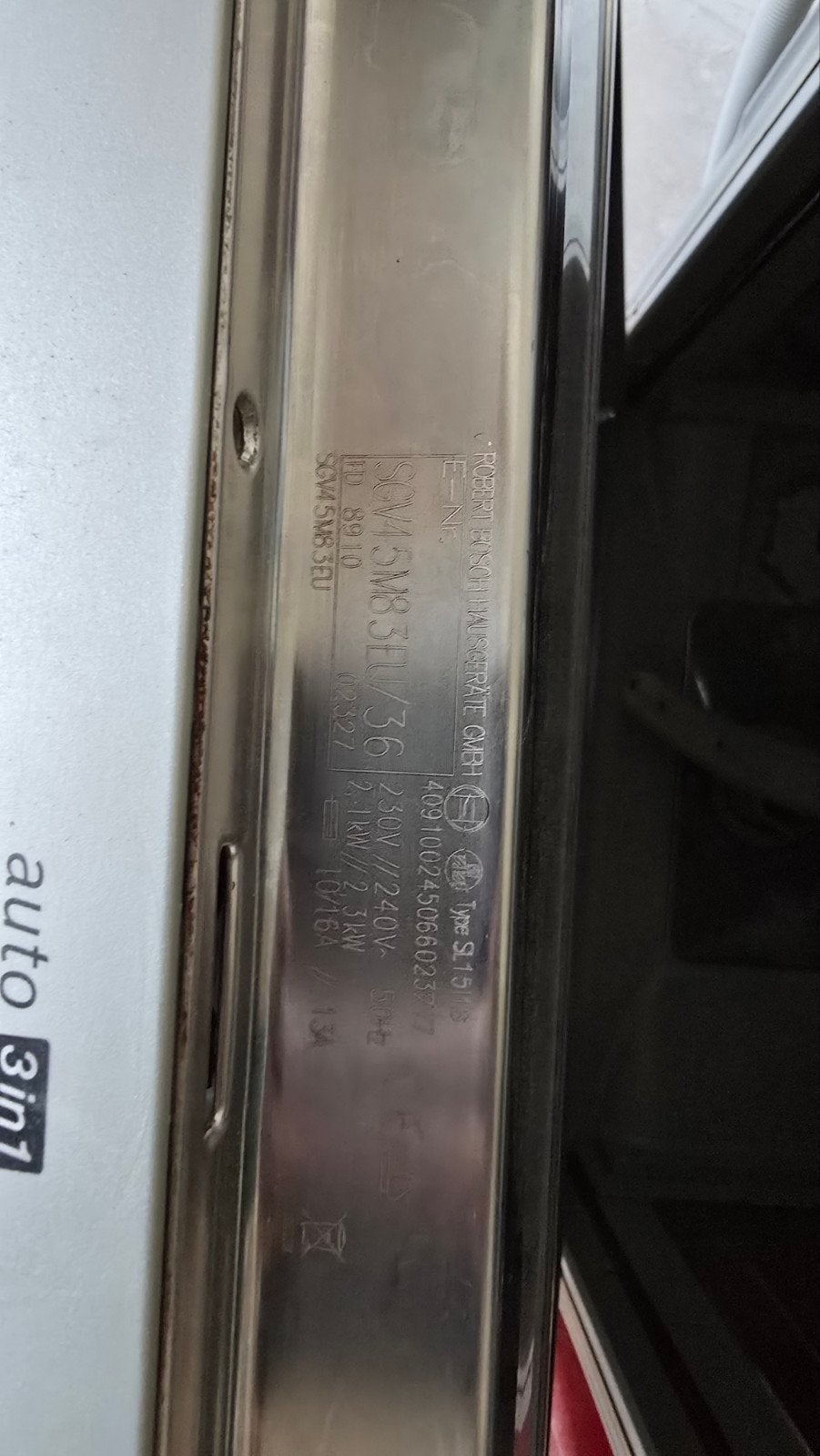 Bosch SCV45M83EU/36 Vaatwasser - Inbouw, Ophalen, Zo goed als nieuw, Inbouw, Minder dan 85 cm
