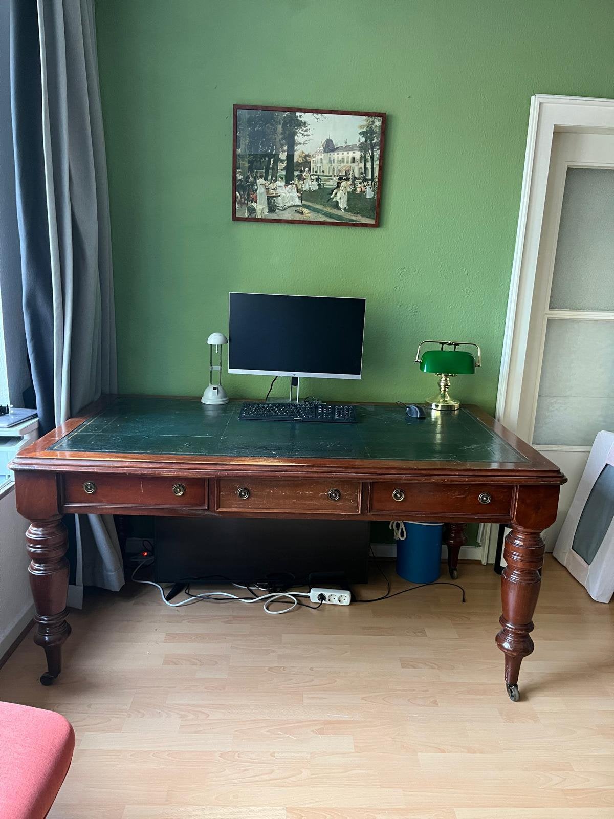 Klassiek engels bureau vintage, Huis en Inrichting, Bureaus, Ophalen, Gebruikt