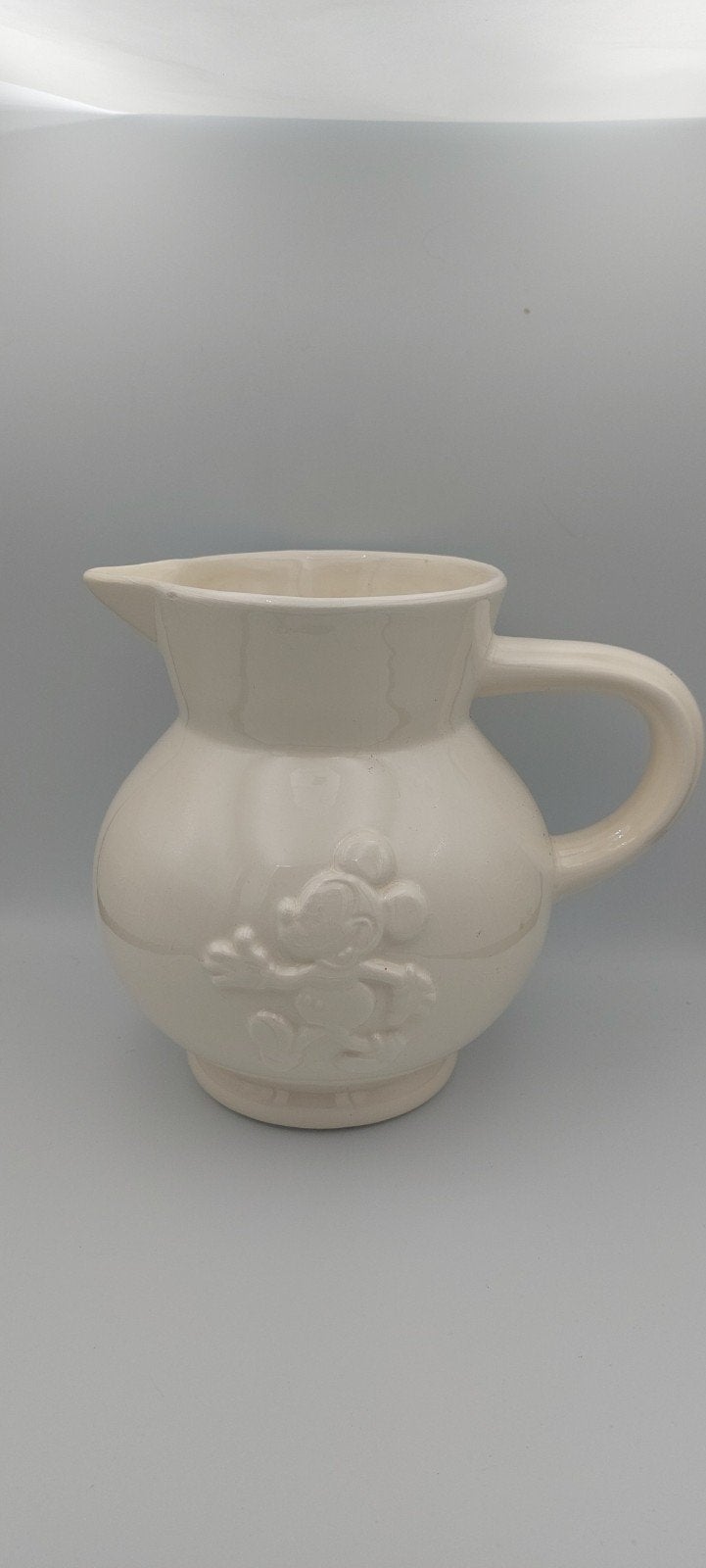 vintage disneykan Mickey mouse  crèmekleurige vaas kan hafje, Ophalen of Verzenden