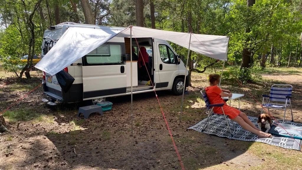 Mauritius luifel voor buscamper maat L, Ophalen, Zo goed als nieuw