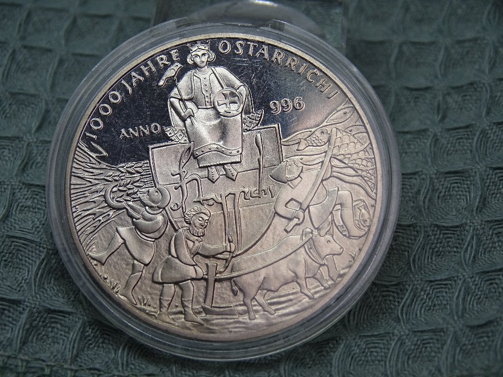5 euromunt 1000 jaar Oostenrijk, Postzegels en Munten, Munten | Europa | Euromunten, Verzenden, Oostenrijk, 5 euro, Losse munt