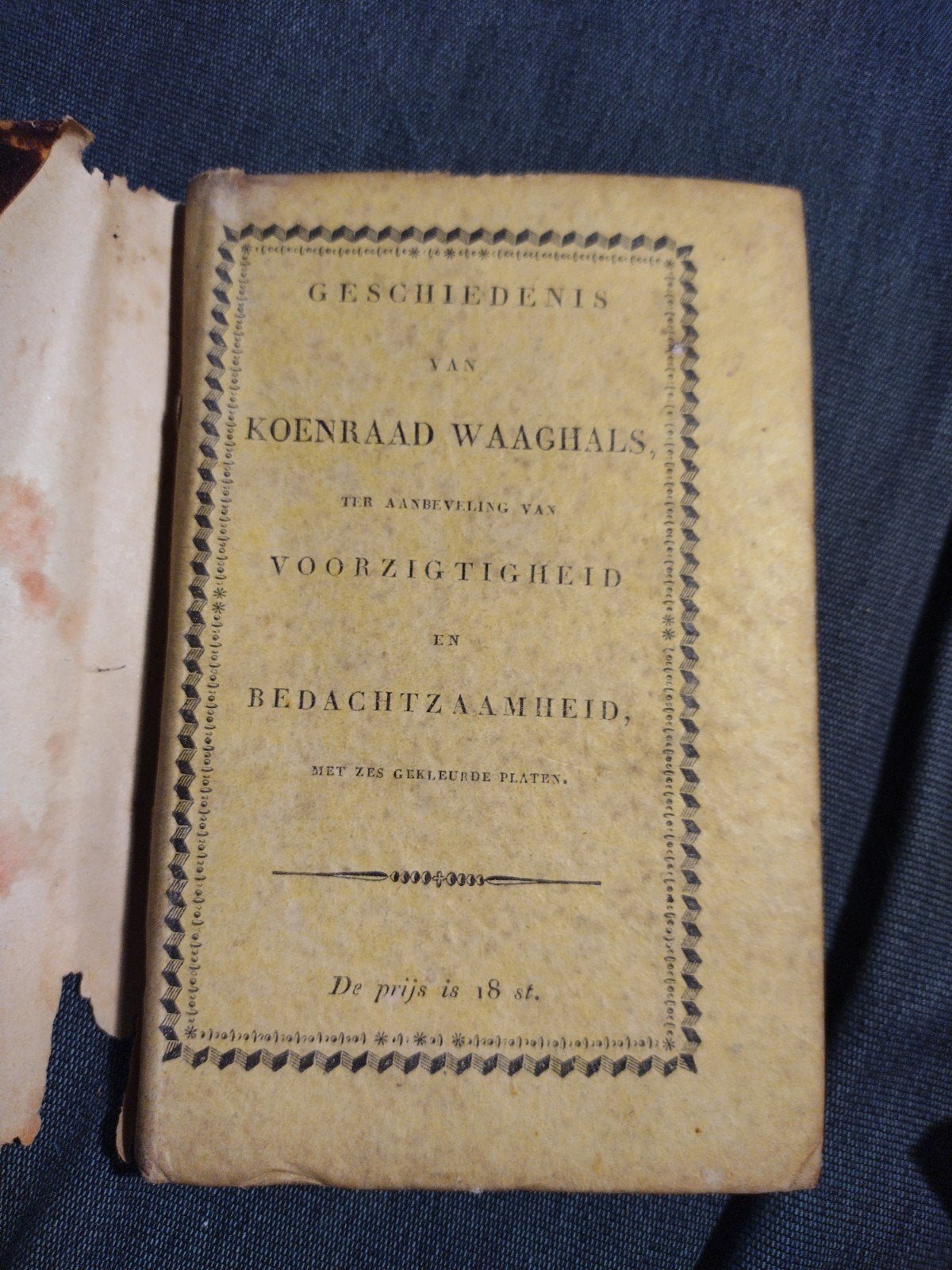 Geschiedenis van Koenraad Waaghals - Zeldzaam Kinderboek, Ophalen of Verzenden, Anoniem (mogelijk Andreas Georg Rebmann)