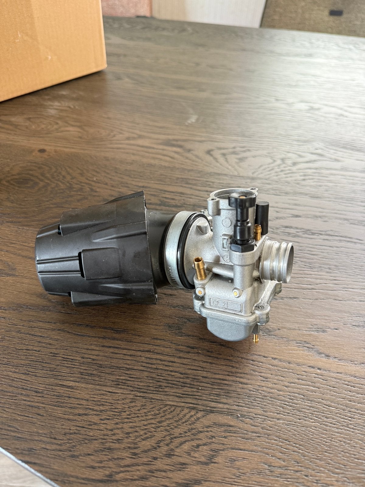 Polini CP 21mm met (of zonder) polini luchtfilter, Fietsen en Brommers, Ophalen of Verzenden, Zo goed als nieuw, Carburateur