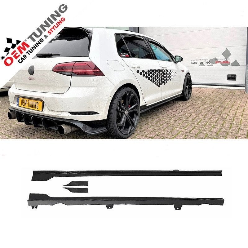 Sideskirts Golf 7/7.5 TCR‑Look 2012‑2020 Zwart, Ophalen of Verzenden