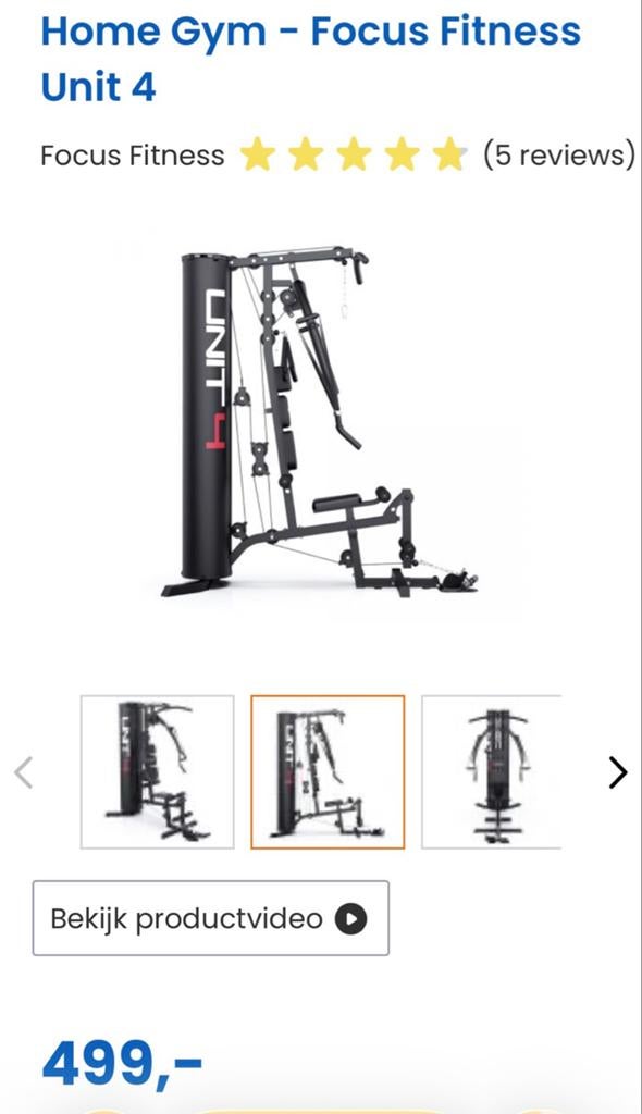 Focus Fitness Unit 4 Home Gym - Complete en Verstelbaar, Sport en Fitness, Fitnessapparatuur, Ophalen, Krachtstation, Armen, Zo goed als nieuw