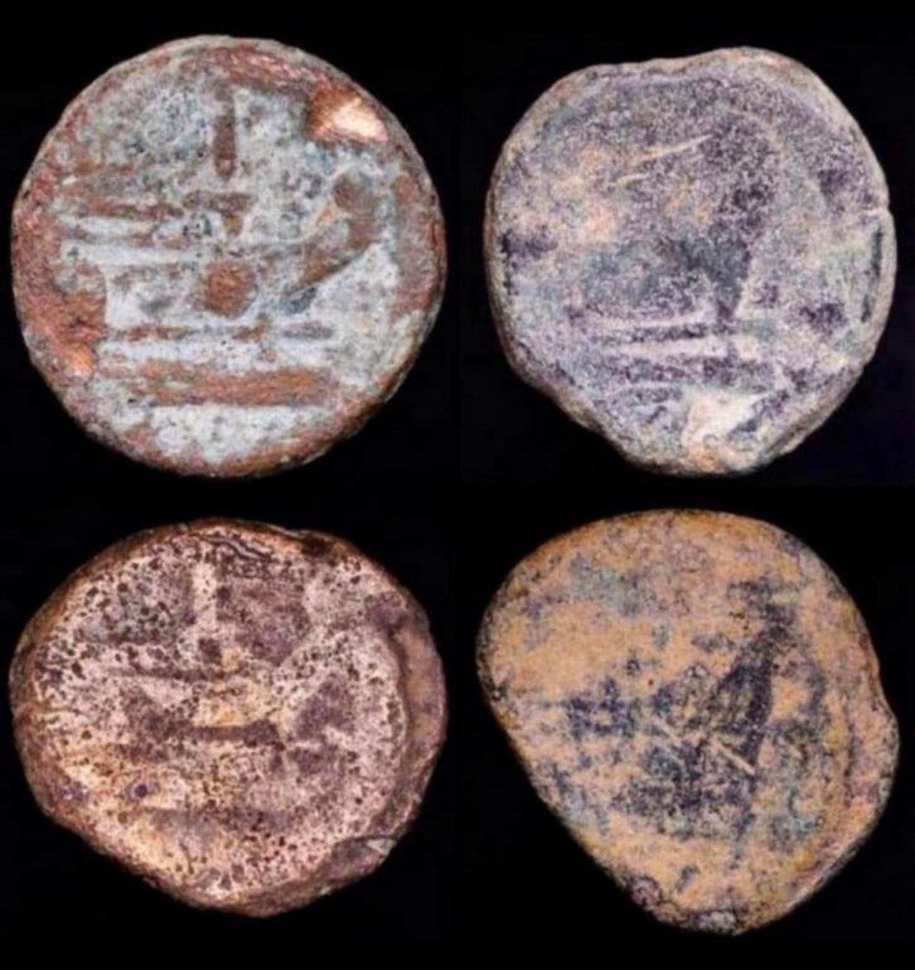 Romeinse coins 4x Janus As Munten 206-194 BC + certificaat, Ophalen of Verzenden