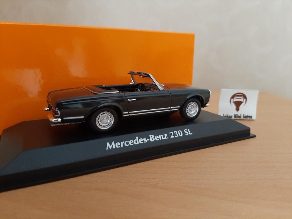 Mercedes Benz 230 SL (W113) 1965 Grijs van Maxichamps 1:43, Overige merken, Auto, Nieuw, Ophalen of Verzenden