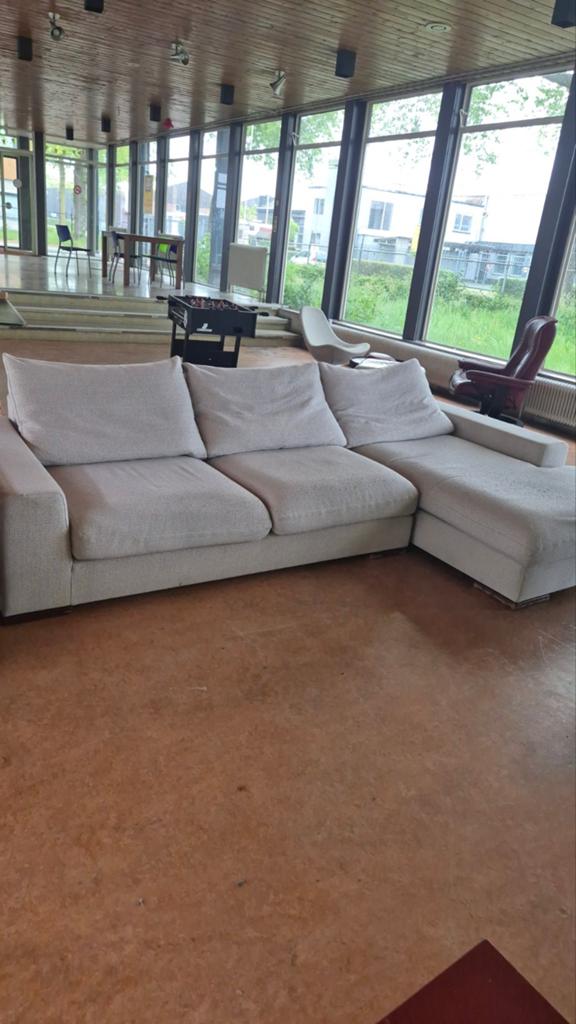 Designer Hoekbank  Karma Collection by Sympa lichte stof, Huis en Inrichting, Ophalen, Gebruikt, Vierpersoons of meer, Stof