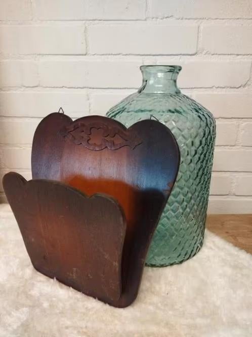 Vintage brievenrekje, hout, Ophalen of Verzenden, Zo goed als nieuw, Bruin, Hout