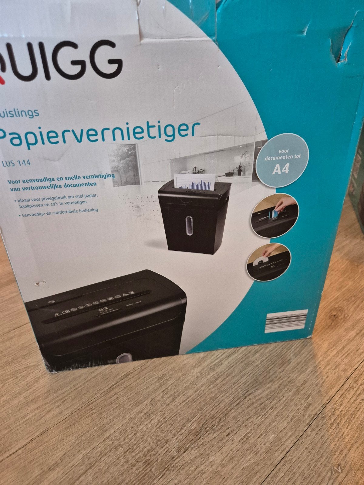 Quigg Kruislings Papiervernietiger LUS 144, Ophalen of Verzenden, Gebruikt, Overige typen