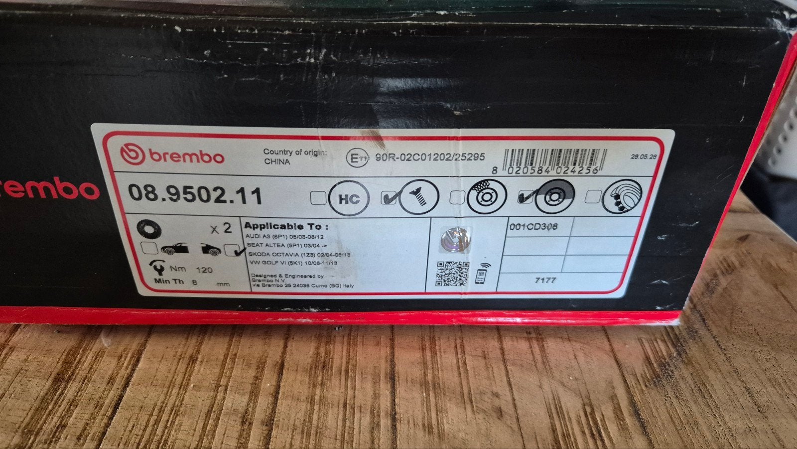 Nieuw Brembo schijfremmen voor Skoda Octavia 1Z3(02/04-06/13, Ophalen of Verzenden, Nieuw, Skoda