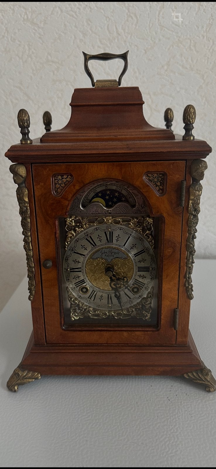 Mahonie houten klok wuba, Ophalen of Verzenden