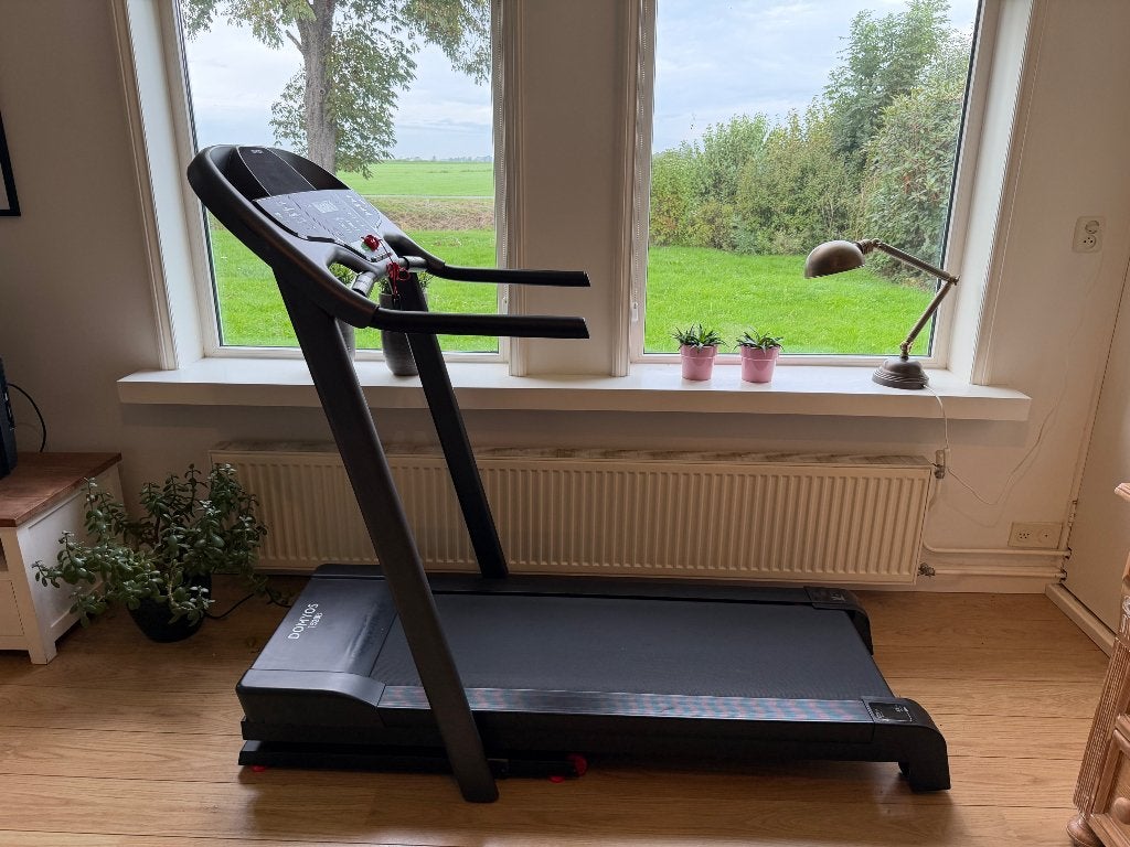 Domyos T520B inklapbare loopband – helling en 10 programma’s, Ophalen, Zo goed als nieuw, Metaal, Loopband