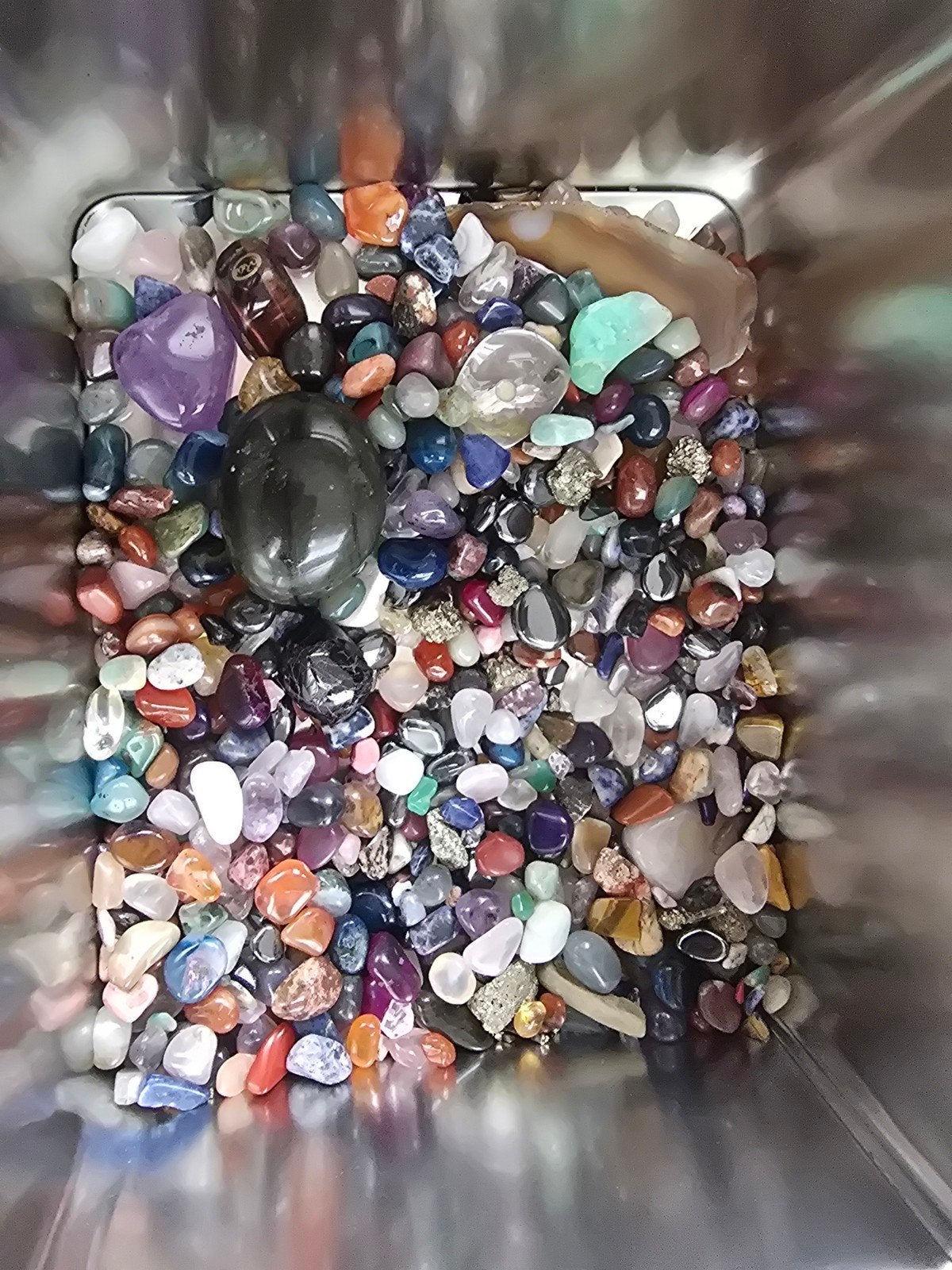Grote verzameling gepolijste edelstenen en mineralen, Ophalen of Verzenden, Gebruikt