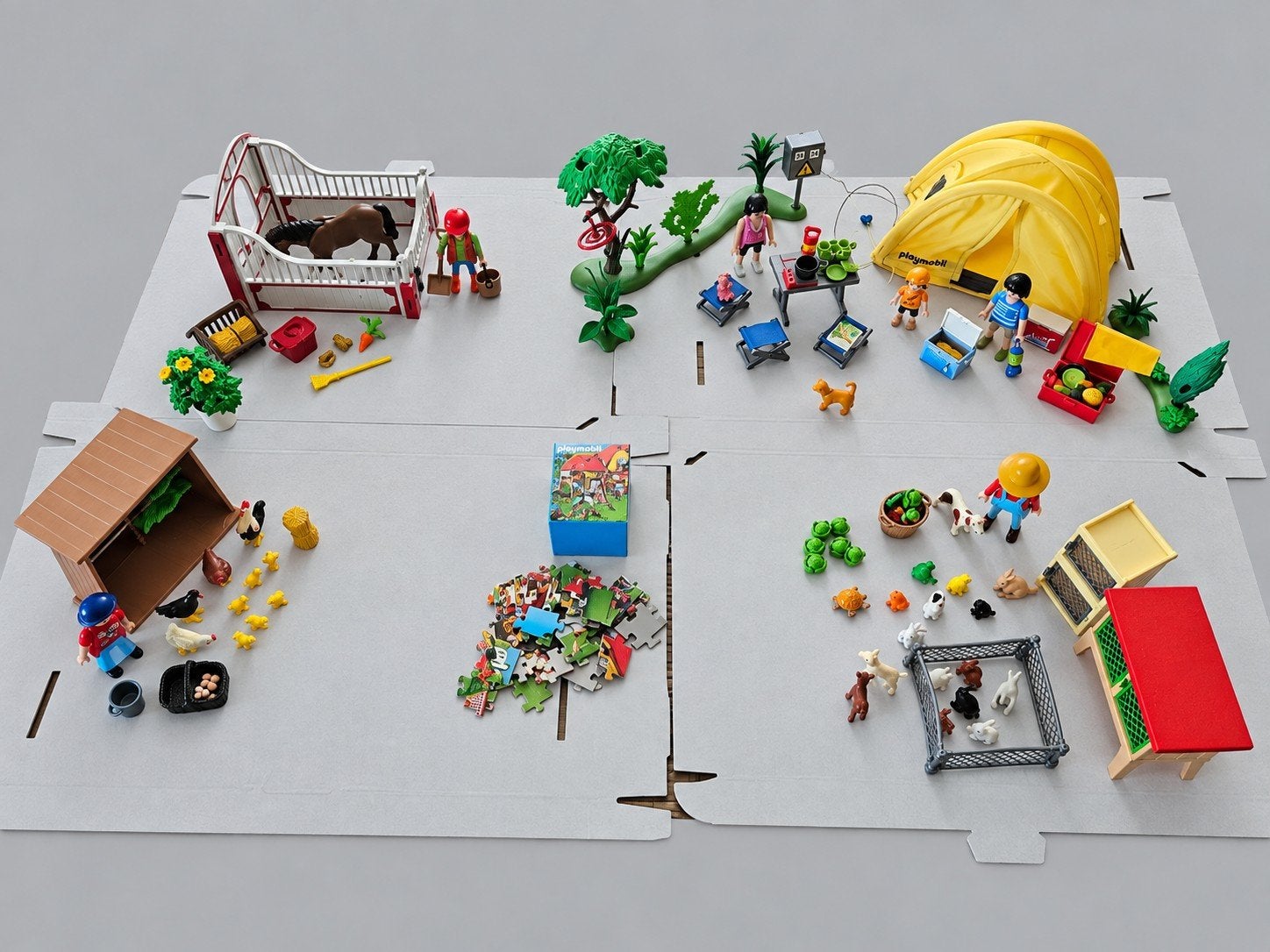 Grote partij Playmobil 4190 / 5435 / 4491 / 4492, Gebruikt, Complete set, Overige typen, Ophalen of Verzenden