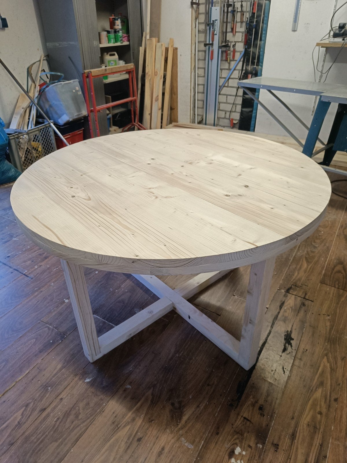 Eettafel van terug gedroogd en geschaafd hout, Ophalen of Verzenden, Nieuw
