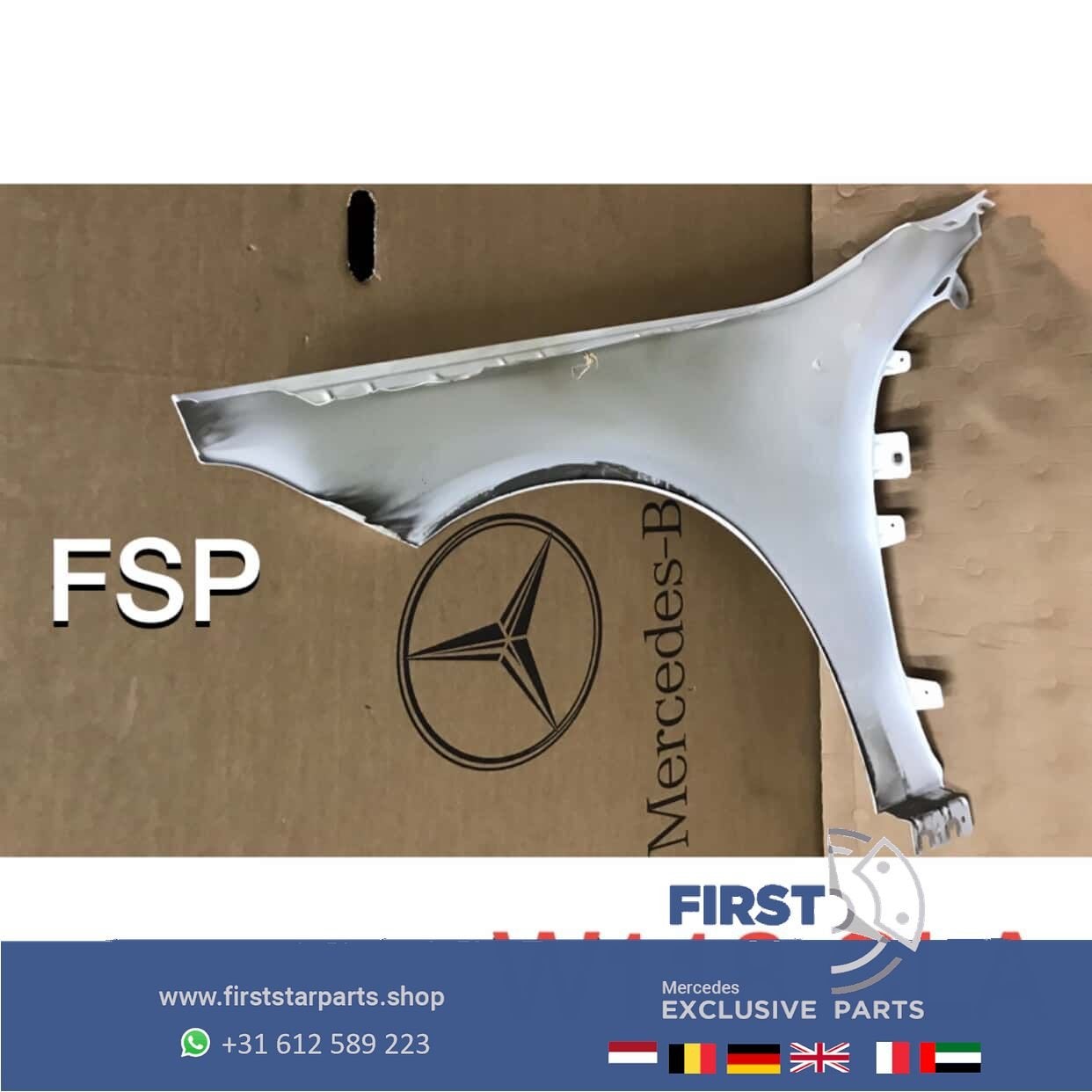 W118 CLA ZIJSCHERM RECHTS Mercedes 2018-2022 WIT ORIGINEEL R, Gebruikt, -, Rechts, Ophalen of Verzenden