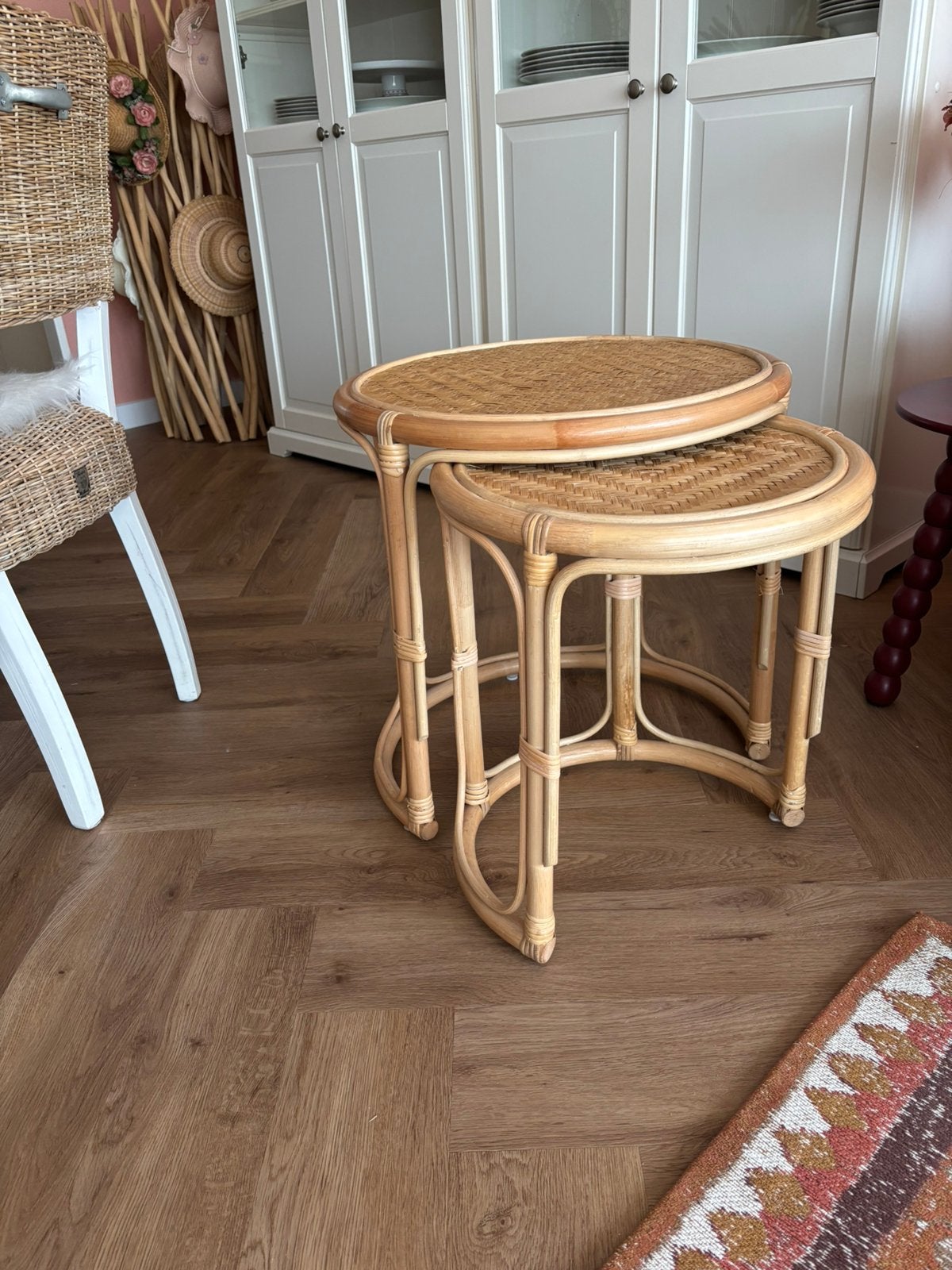 Boho bijzettafeltjes, Minder dan 55 cm, Rond, Zo goed als nieuw, Ophalen