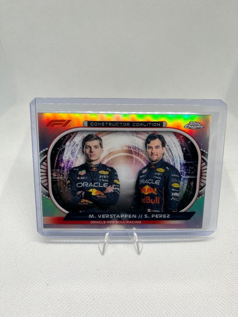 2022 Topps Chrome F1 Verstappen Perez Constructor Coalition, Verzenden, Nieuw, Formule 1