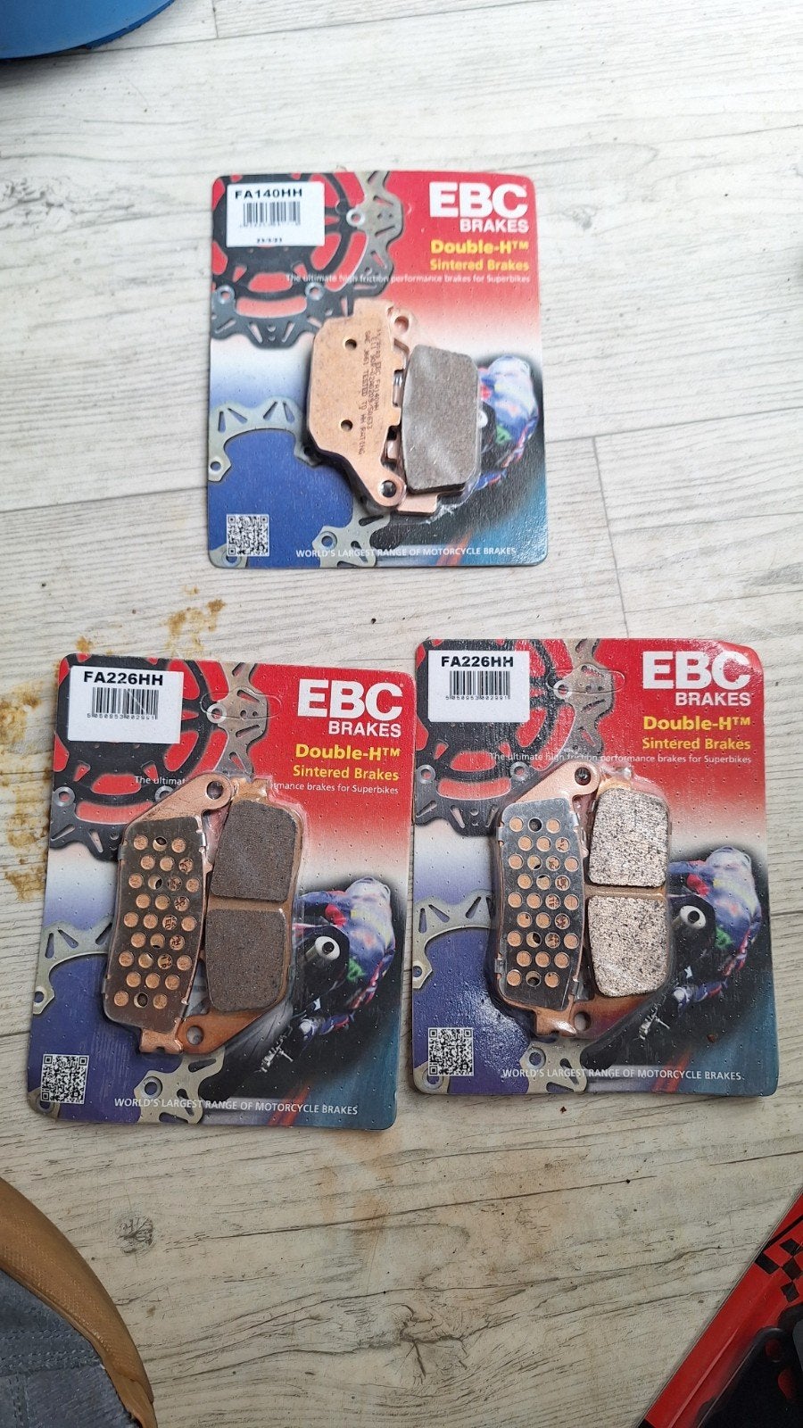 EBC Remblokken Set FA226HH & FA140HH Triumph Street Triple, Ophalen of Verzenden