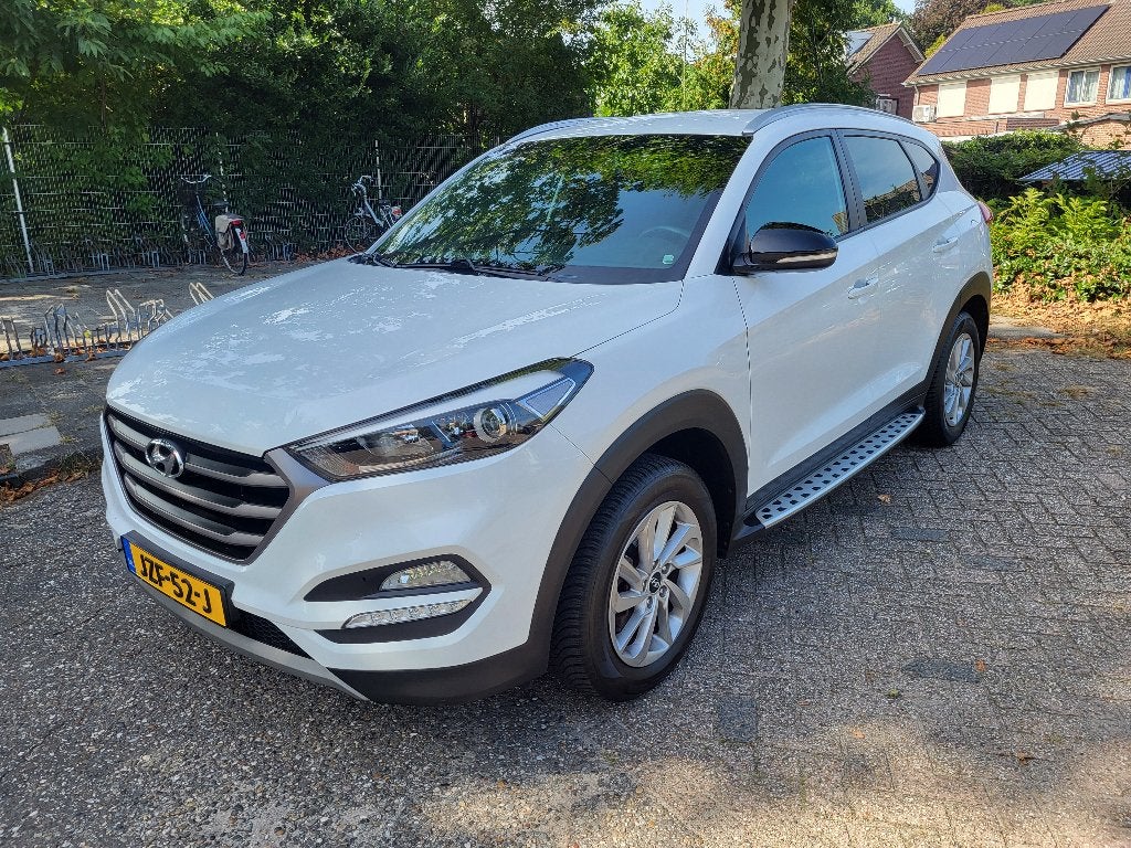 Hyundai Tucson 1.6 GDi 5-Drs. 132pk 2018 Wit Trekhaak, Airco, Voorwielaandrijving, Stof, 1591 cc, 4 cilinders