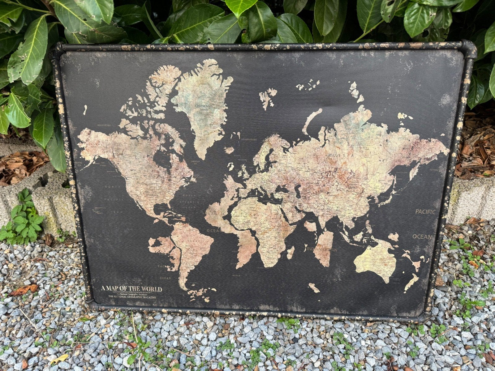 Wanddecoratie Wereldkaart - Vintage Stijl, Ophalen, Gebruikt, Hout, Wandbord of Wandpaneel