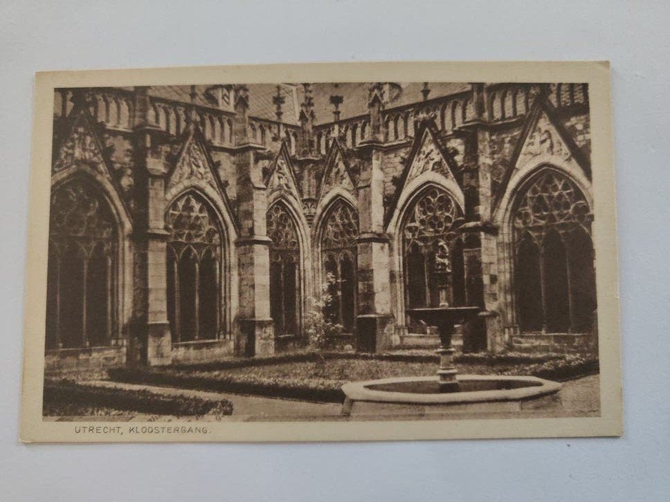 Oude Ansichtkaart Utrecht Kloostergang 1932, Ophalen of Verzenden, 1920 tot 1940, Ongelopen, Utrecht