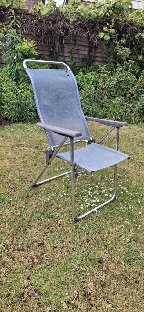 Lafuma kampeerstoel Cham grijs/blauw nieuw, Ophalen, Nieuw, Campingstoel