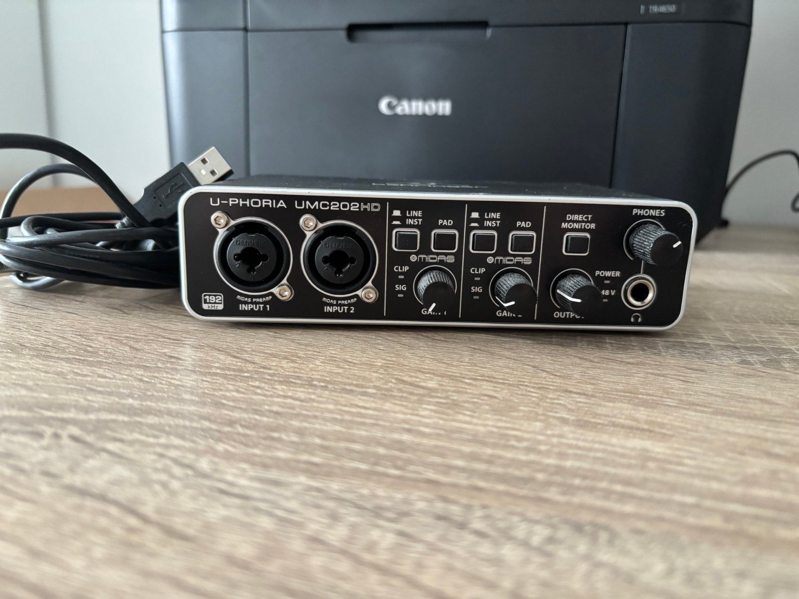 Behringer U-PHORIA UMC202HD audio-interface, Ophalen of Verzenden, Zo goed als nieuw