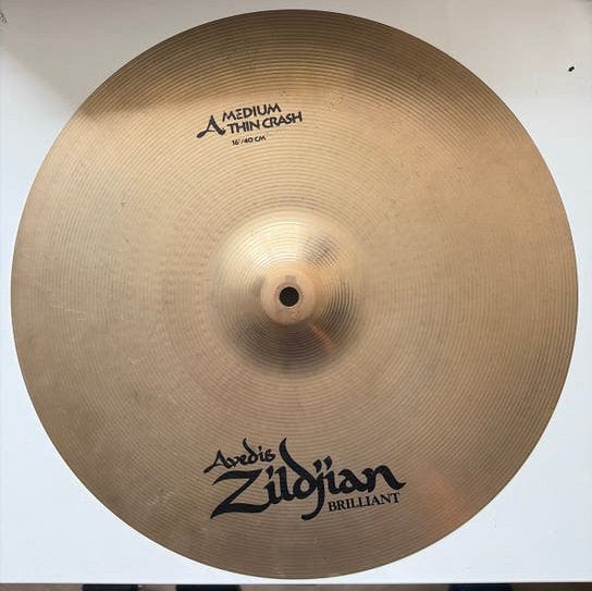 Zildjian A Medium Thin Crash 16 inch / 40 cm, Ophalen of Verzenden, Gebruikt
