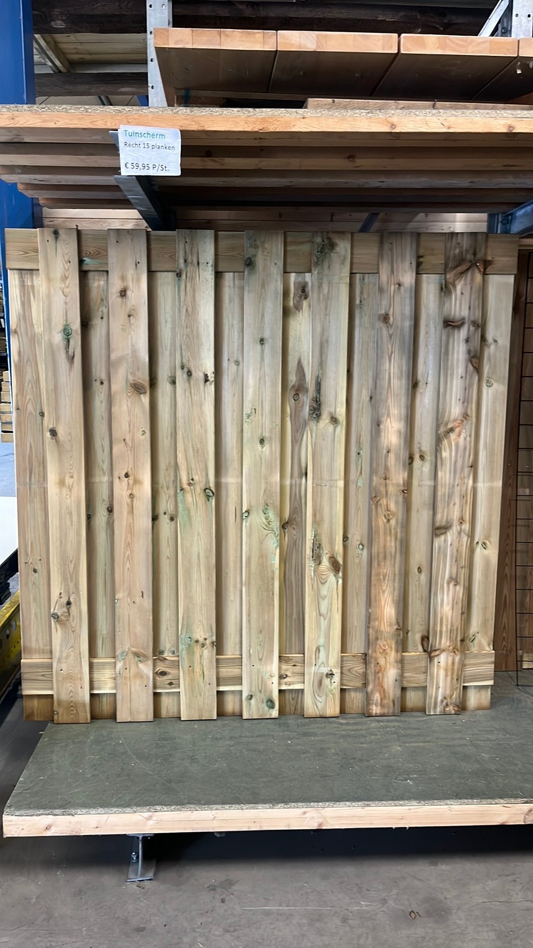 Tuinscherm actie nu €59,95, Tuin en Terras, Schuttingen, 1 tot 2 meter, Minder dan 3 meter, Ophalen of Verzenden, Zo goed als nieuw