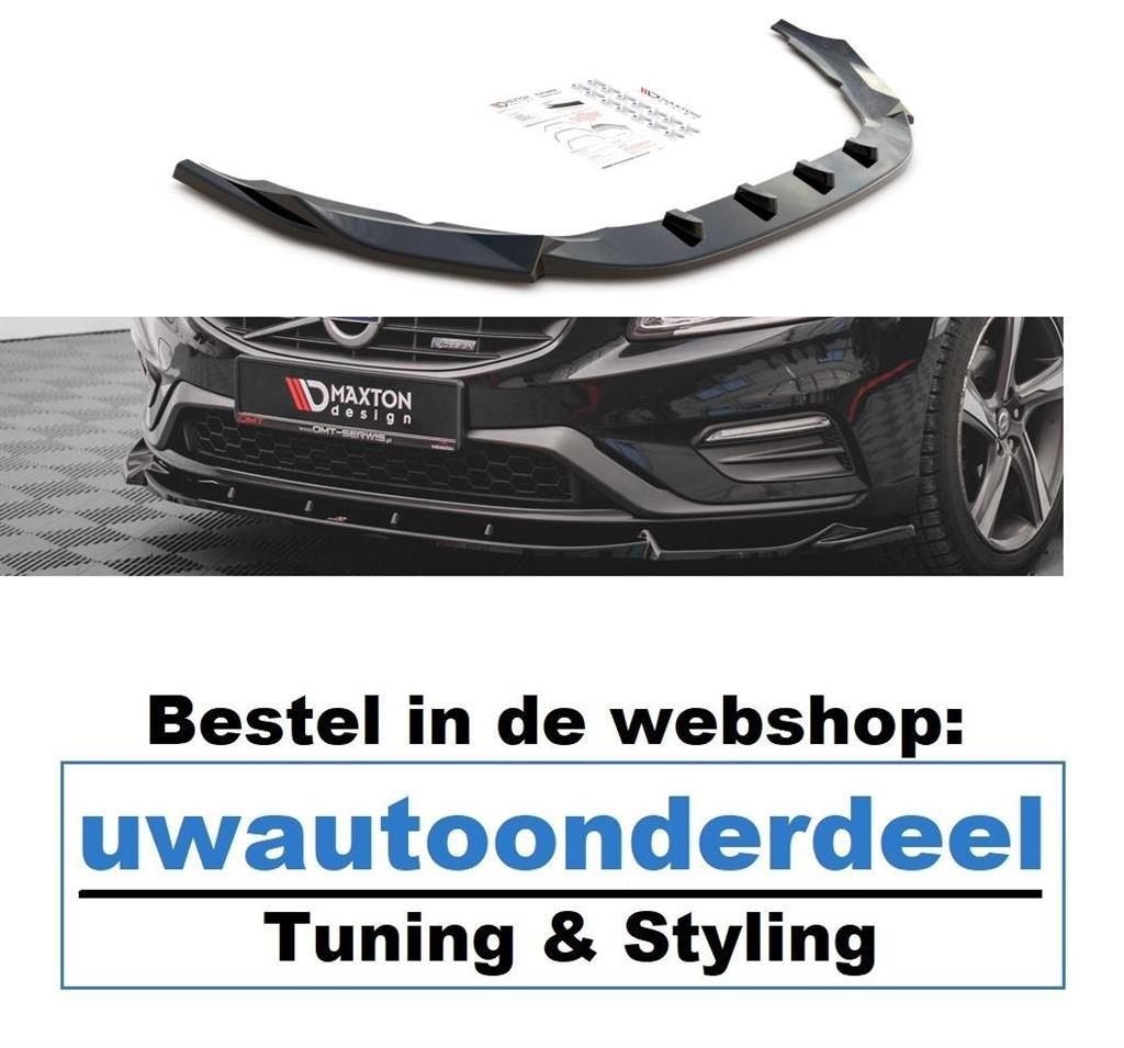 Maxton Design Volvo S60 R Design Spoiler Lip Splitter MK2, A.parts@hotmail.nl, Trasmolenlaan 12 3447 GZ Woerden, Verzenden, Nieuw