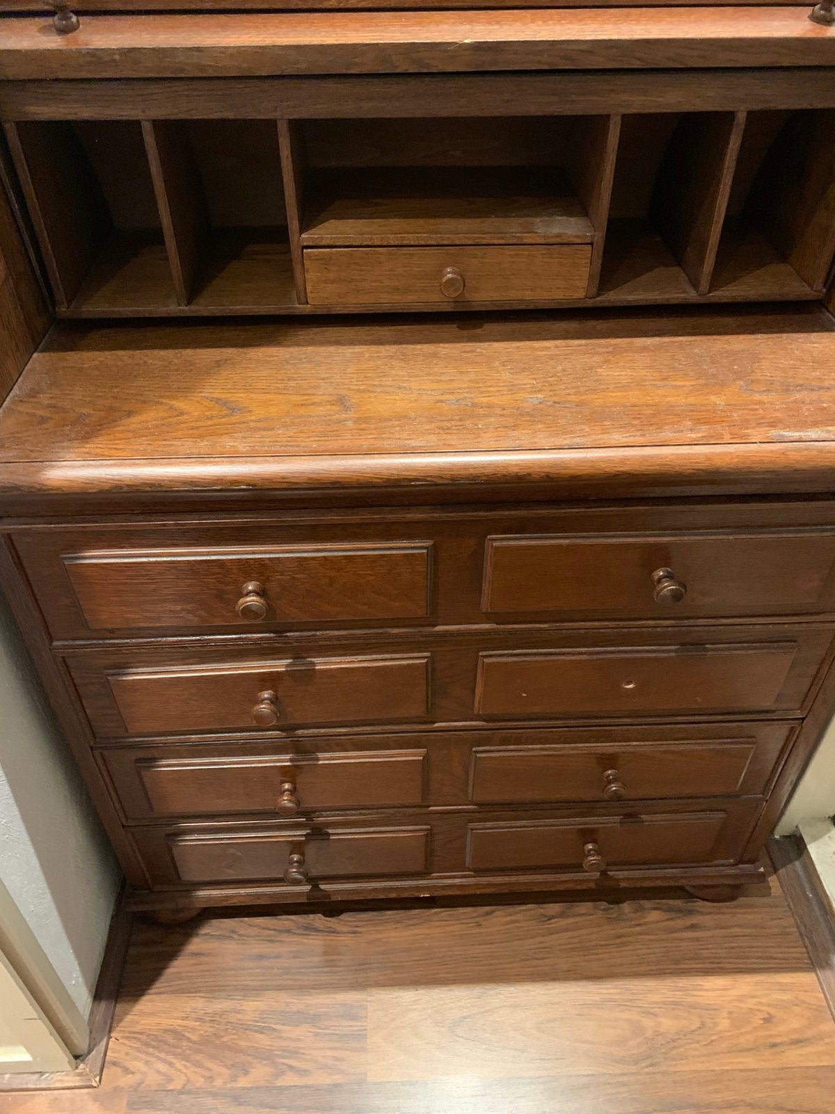 Eiken secretaire, Ophalen, Gebruikt