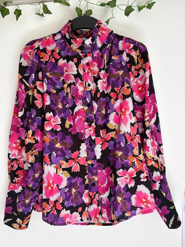 Loavies Blouse met Bloemenprint - Maat S, Kleding | Dames, Blouses en Tunieken, Ophalen of Verzenden, Zo goed als nieuw, Maat 36 (S)
