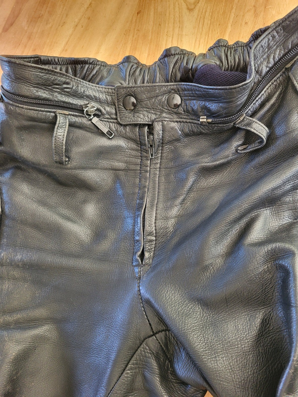 Echte ex-motoragent broek met afritsbare body, maat 54-56, Motoren, Ophalen of Verzenden, Tweedehands, Broek | leer