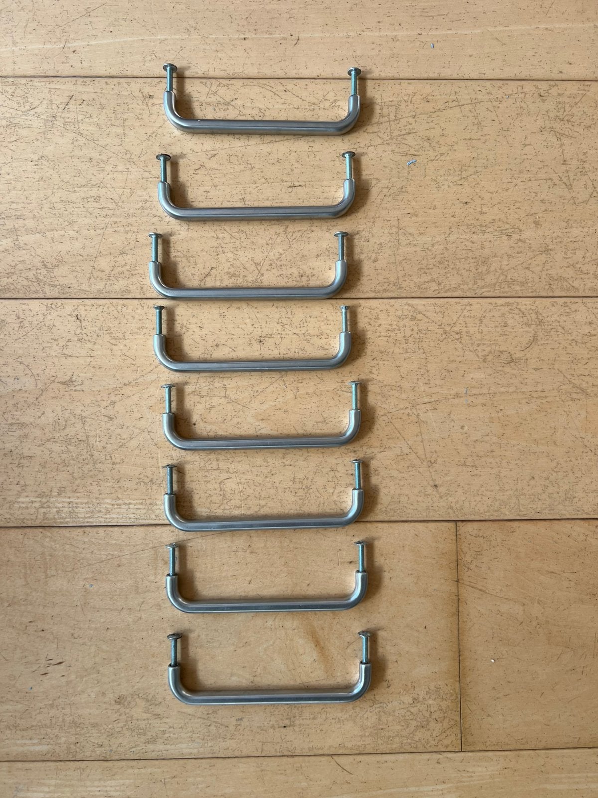 8x deurgreepjes voor keukenkastjes rvs, Minder dan 50 cm, Ophalen of Verzenden, Zo goed als nieuw, Minder dan 25 cm