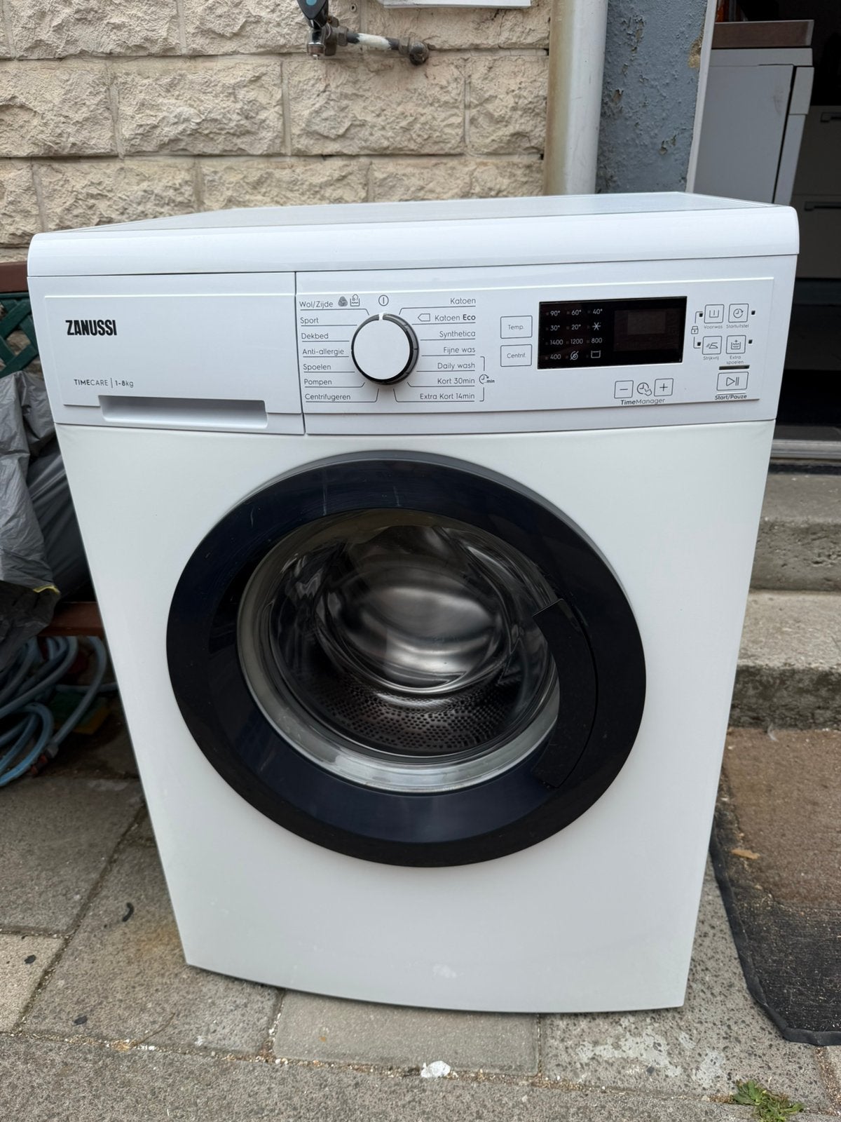 Zanussi 1-8kg A+++ wasmachine ken eventueel bezorgd worden., Ophalen, Minder dan 85 cm, Zo goed als nieuw, Voorlader
