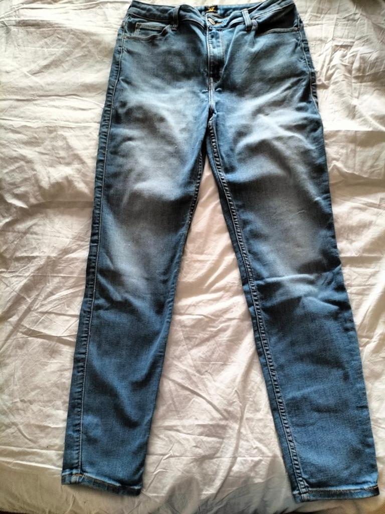 Dames Lee broek W 33/L 33 Scarlett High, Kleding | Dames, Blauw, Ophalen of Verzenden, Zo goed als nieuw, Lee