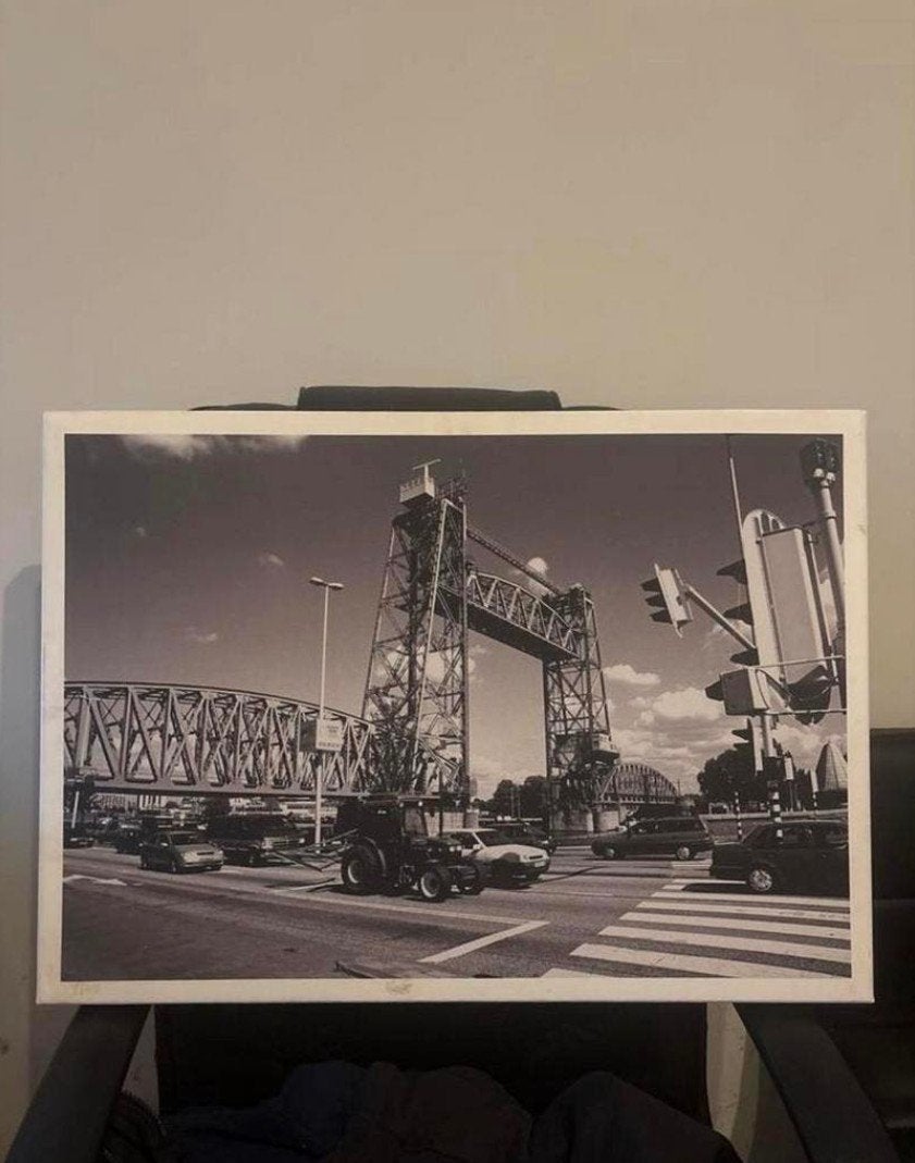 Canvas Schilderijen Rotterdam - set van 4, Huis en Inrichting, Woonaccessoires | Schilderijen, Tekeningen en Foto's, Ophalen, 50 – 75
