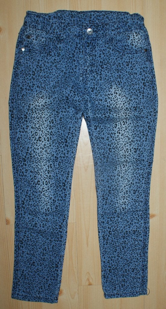 Nielsson dunne jeans maat 140 met opdruk, knoopelastiek,, Kinderen en Baby's, Broek, Gebruikt, Meisje, Nielsson