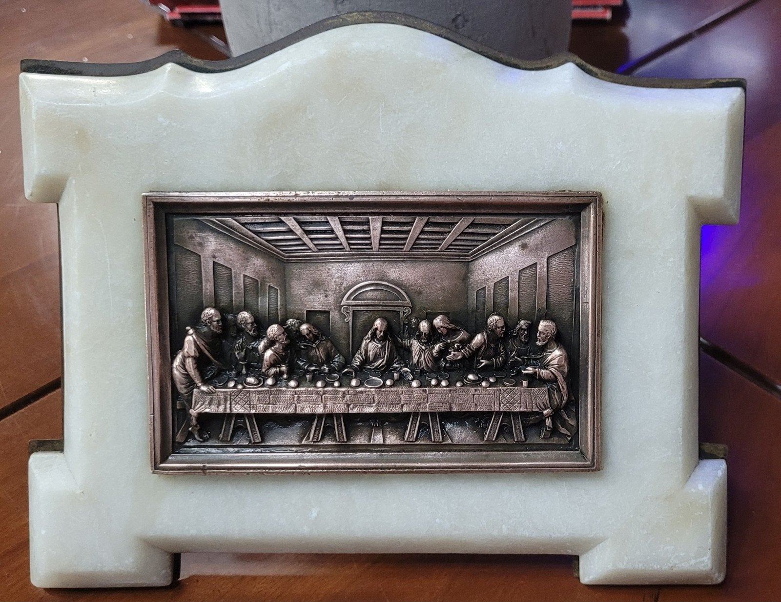Het Laatste Avondmaal Marmeren Plaquette, Ophalen of Verzenden