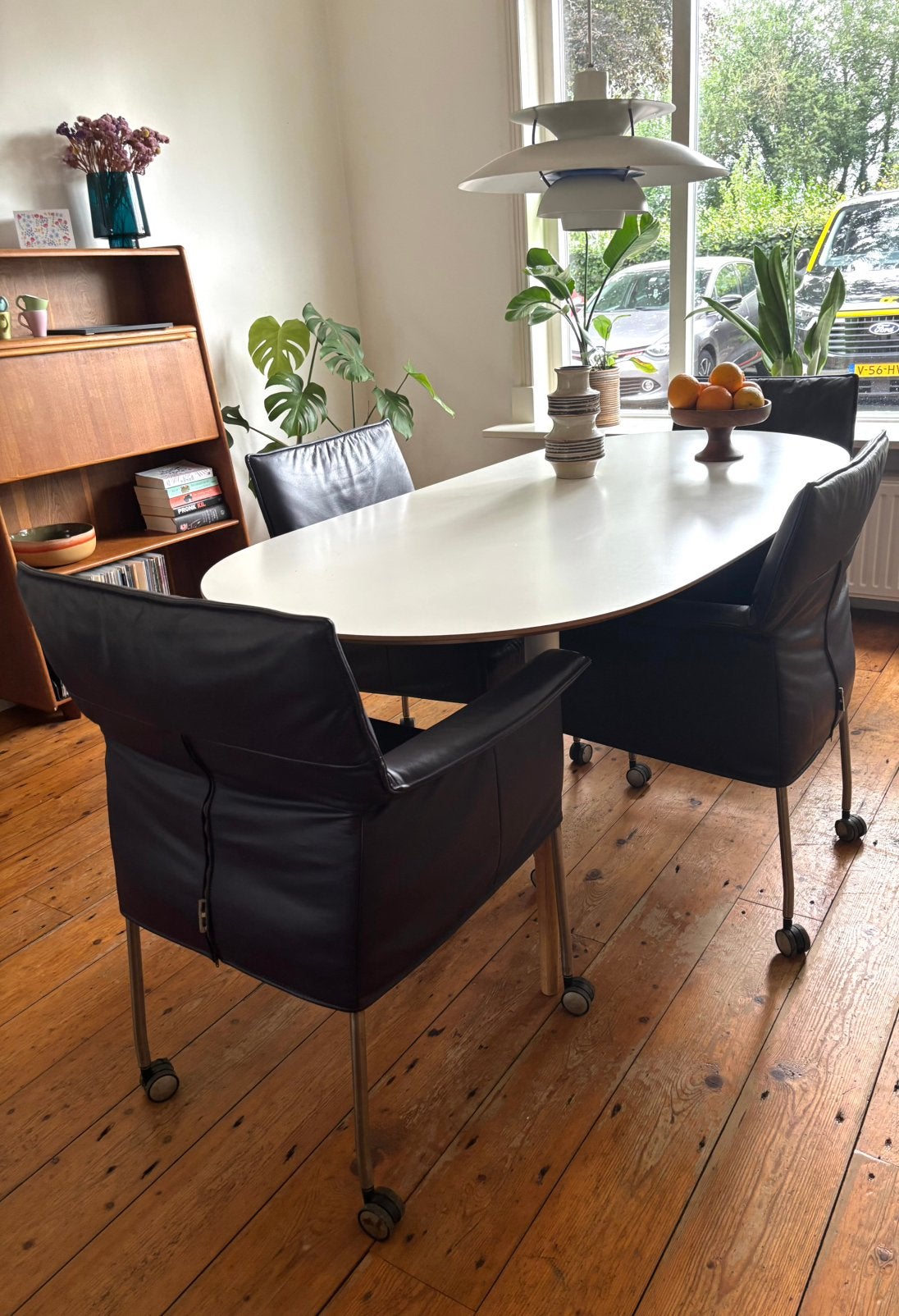 6x Design on Stock Gola eetkamerstoelen, Huis en Inrichting, Stoelen, Ophalen, Gebruikt, Overige kleuren, Leer