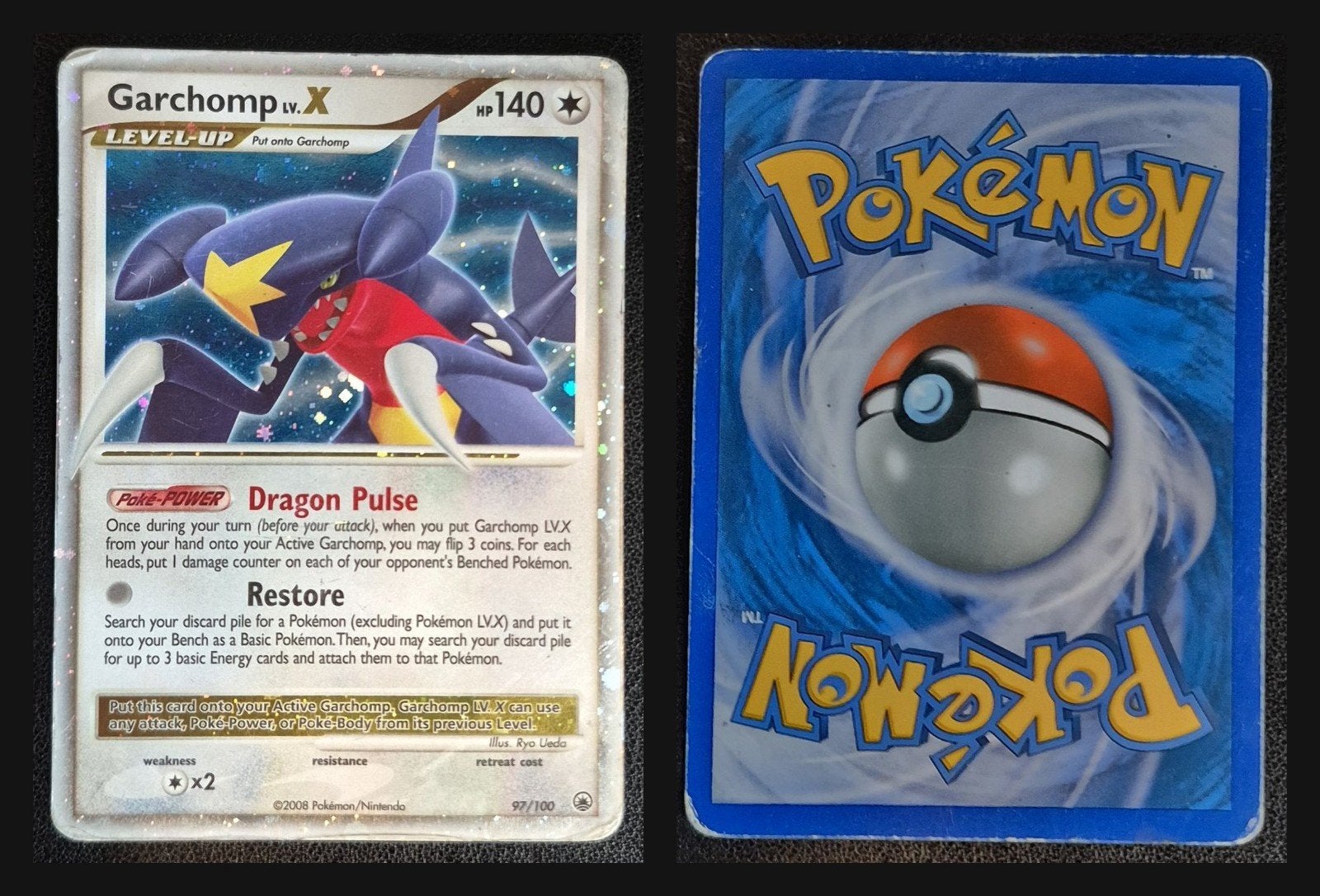 Pokémon Kaart: Garchomp LV.X (97/100) - Zo goed als nieuw, Ophalen of Verzenden, Zo goed als nieuw, Losse kaart