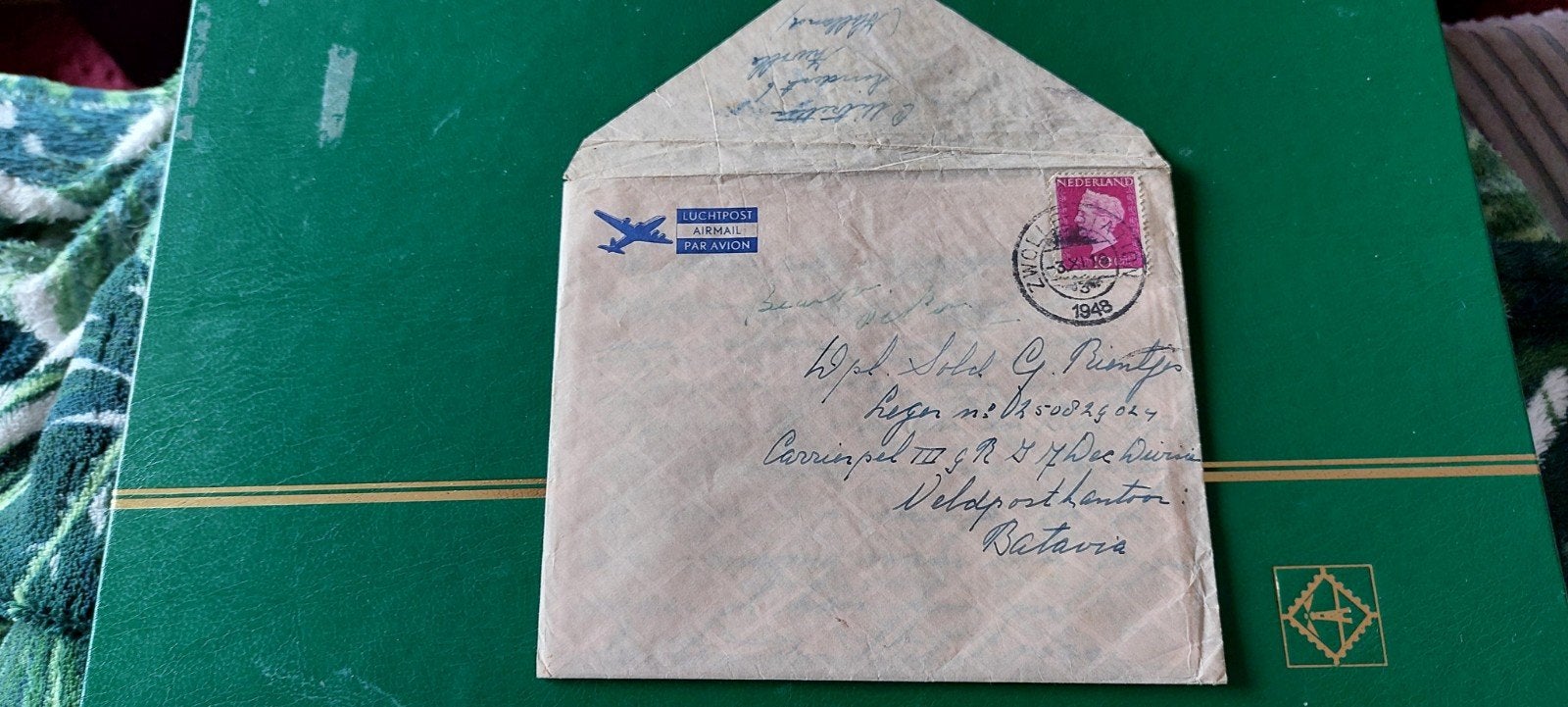 veldpost Batavia brief en enveloppe, Ophalen of Verzenden, Brief
