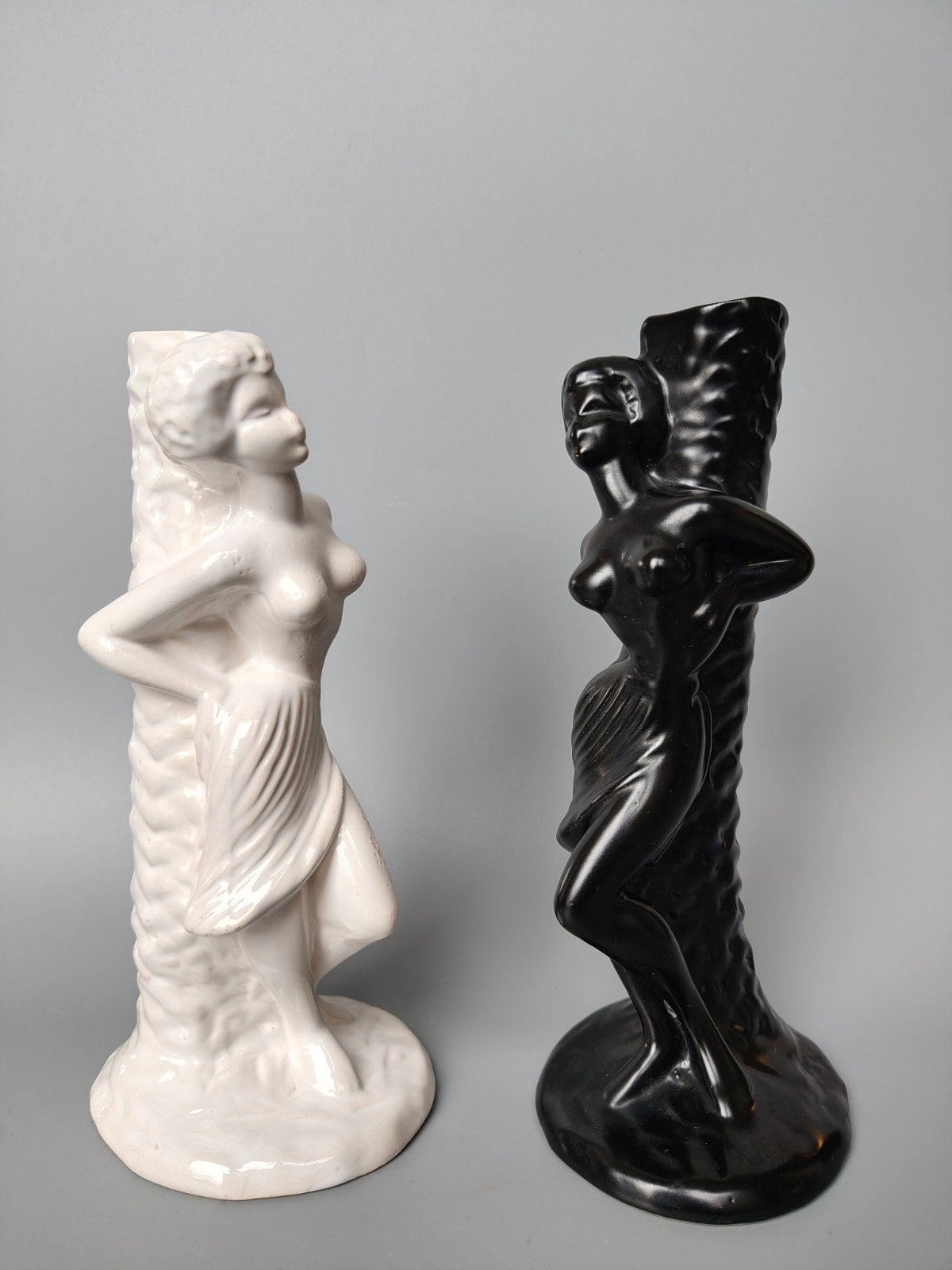 Set vintage vrouwelijk naakt keramiek vaas Josephine Baker, Verzenden