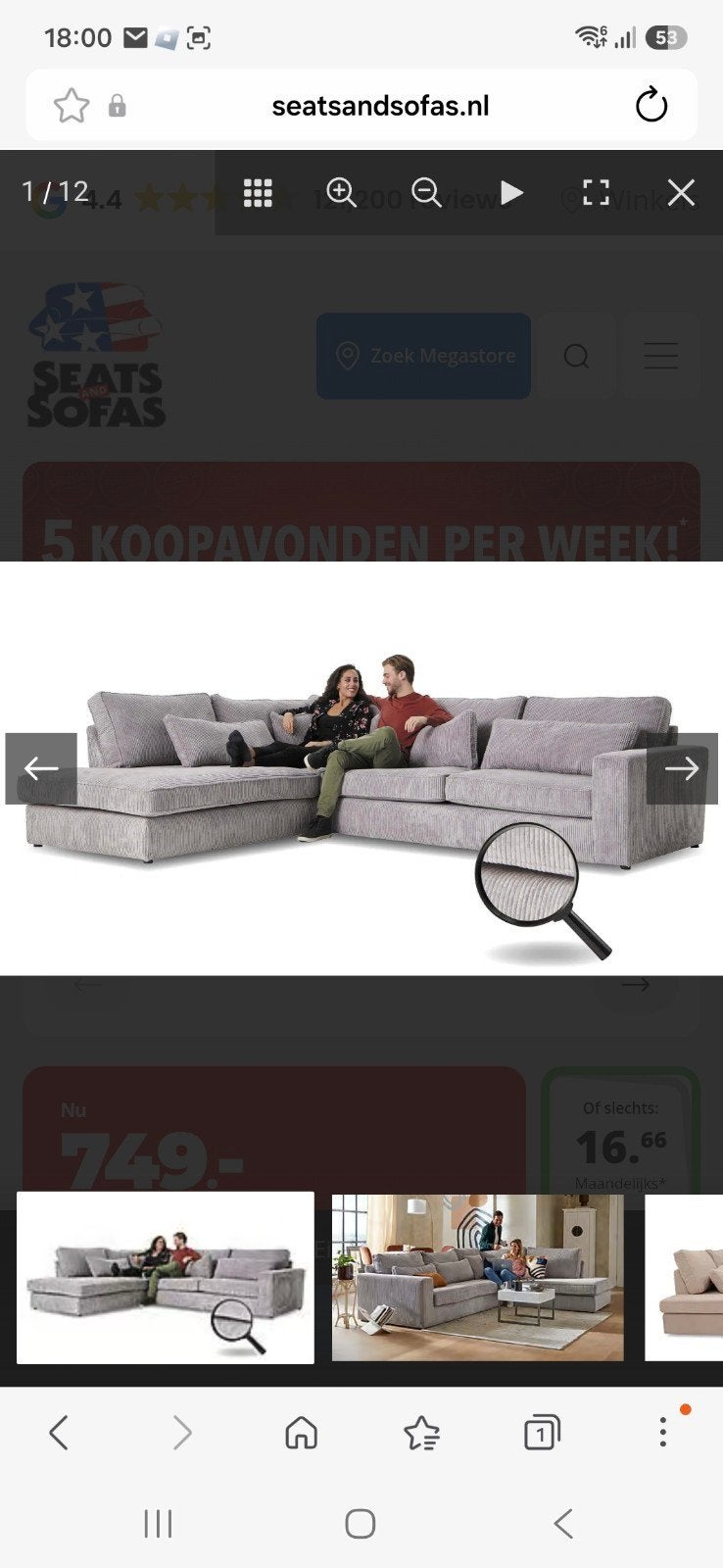 Bankhoezen zitgedeelte Seats and Sofas, Ophalen of Verzenden, Nieuw