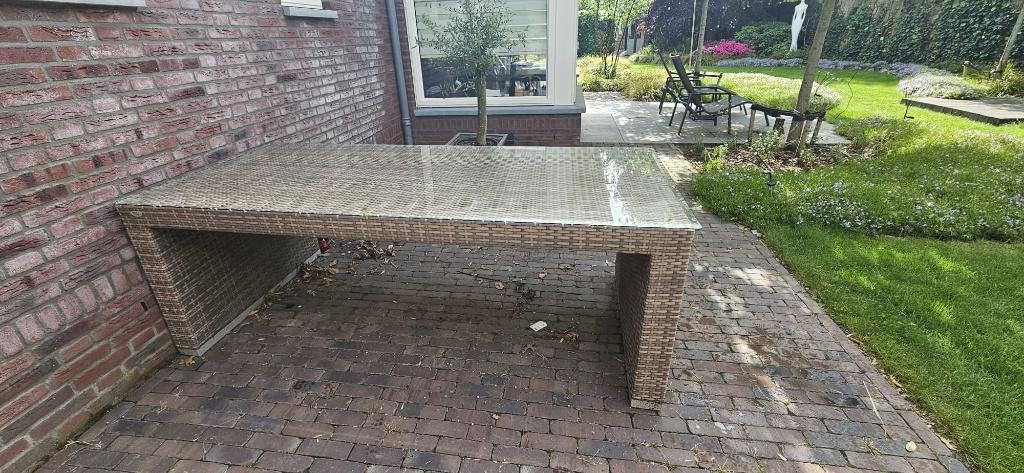 gratis tuintafel 210*100 cm, Tuin en Terras, Tuintafels, Ophalen, Gebruikt, Rechthoekig, Overige materialen