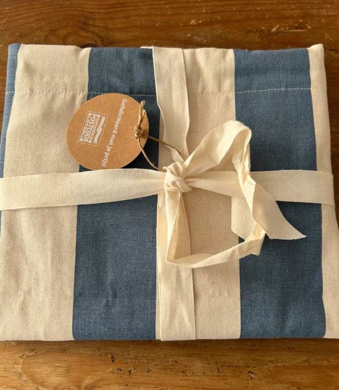 Nieuwe Postcodeloterij tas - Blauw-wit gestreept, Ophalen of Verzenden, Nieuw, Shopper