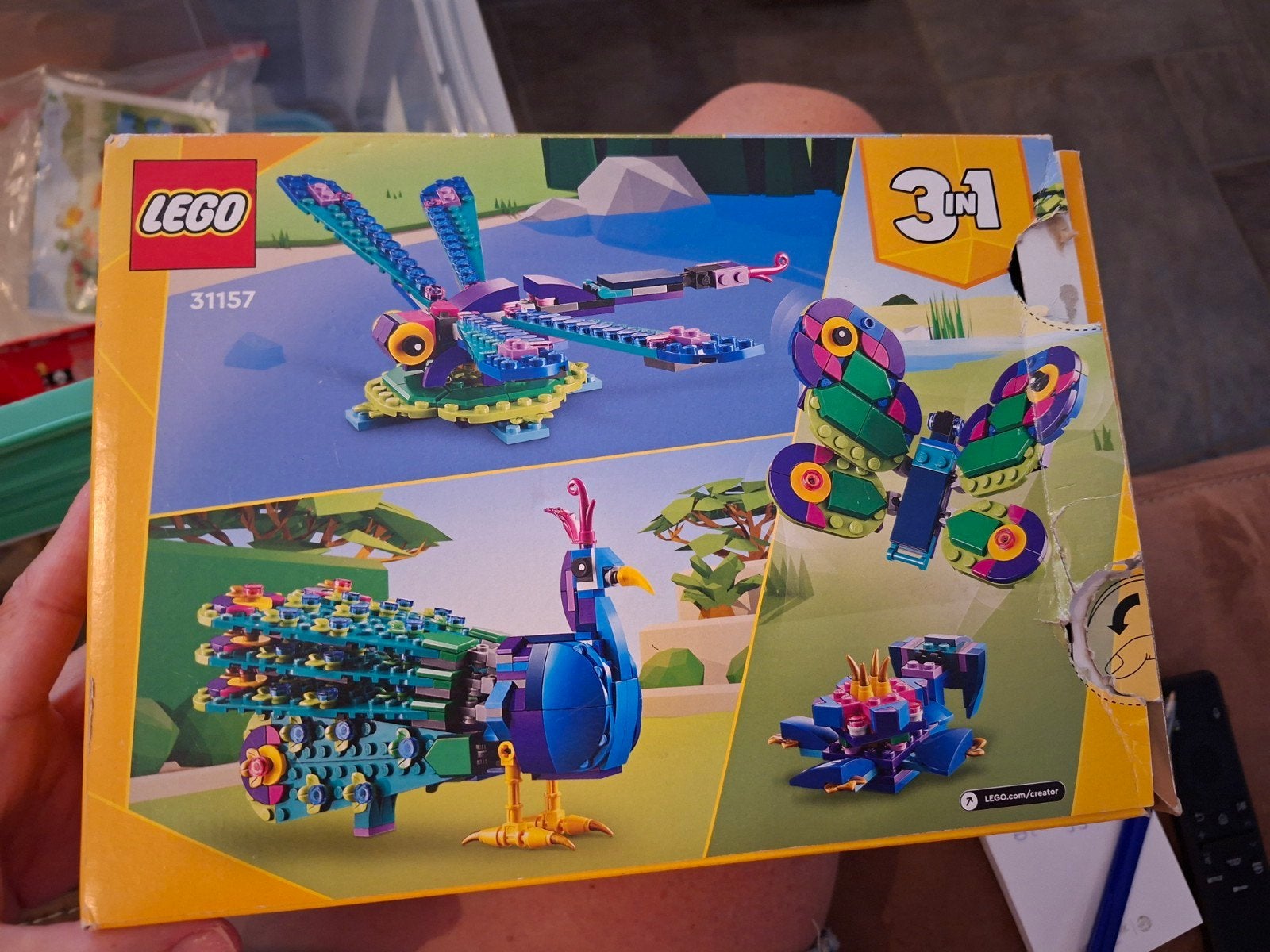 LEGO Creator 3in1 Exotische Pauw (31157), Ophalen of Verzenden, Zo goed als nieuw