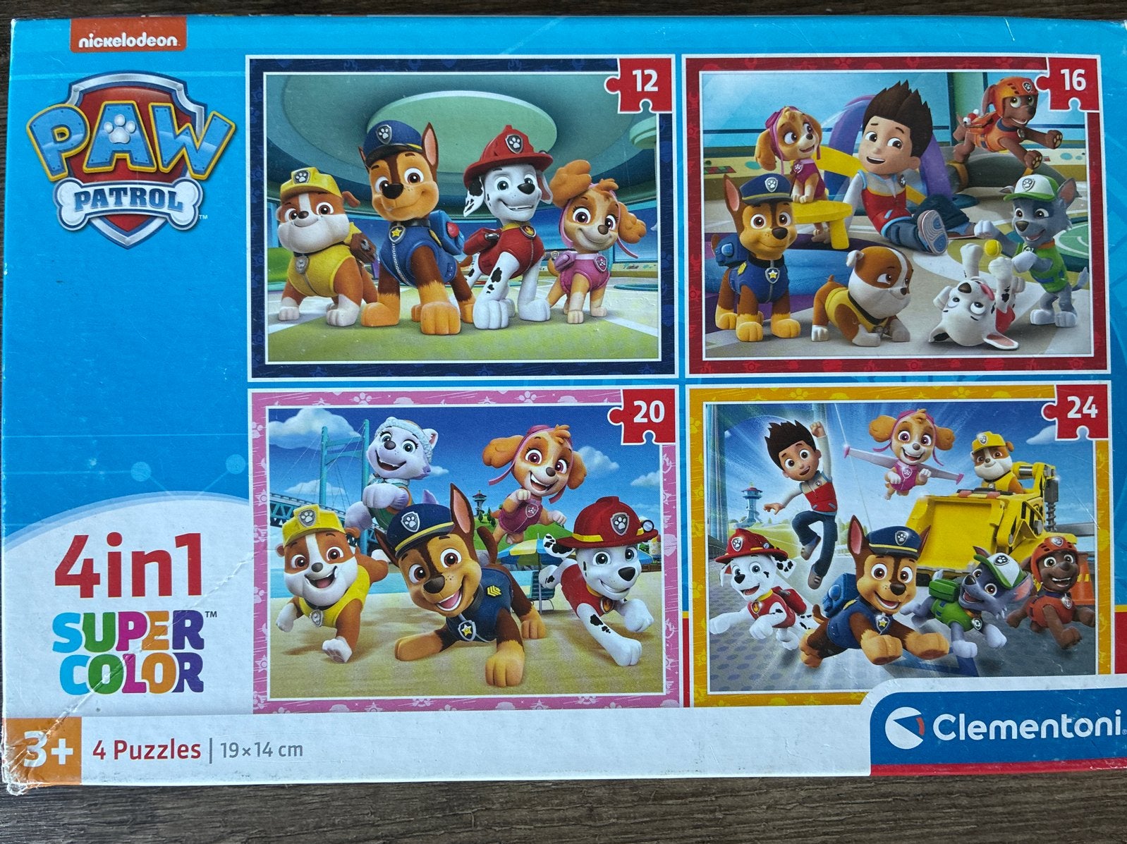 Paw Patrol 4-in-1 puzzelset - Compleet, Kinderen en Baby's, Speelgoed | Kinderpuzzels, Ophalen of Verzenden, 10 tot 50 stukjes